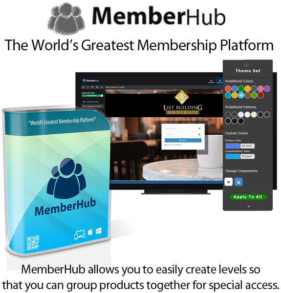 MemberHub Software Monthly Lifetime Access By Chad Nicely